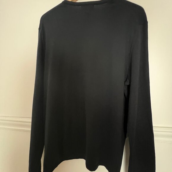 Banana Republic Womens Sweater L Silk Cashmere Crewneck Black Pullover Classic - Picture 3 of 6